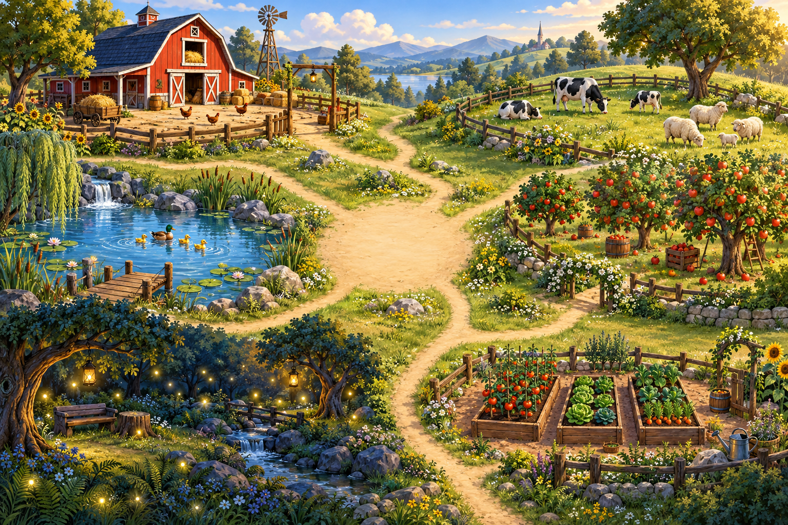 The farm at the end of a good day